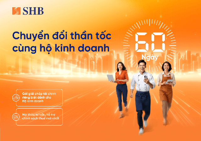 SHB kích hoạt chiến dịch 60 ngày chuyển đổi tăng tốc cho tiểu thương trên toàn quốc - Ảnh 1. SHB kích hoạt chiến dịch 60 ngày chuyển đổi tăng tốc cho tiểu thương trên toàn quốc - Ảnh 1.