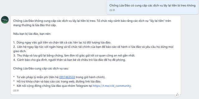 Chống lừa đảo ra mắt Chatbot AI trên Zalo: bảo vệ người dùng Việt 24/7 - Ảnh 14.