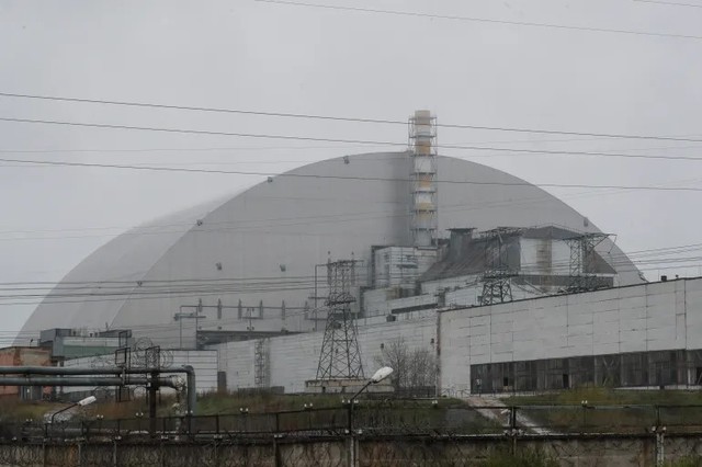 Nhà máy điện hạt nhân Chornobyl gần TP Chornobyl, Ukraine. Ảnh: EPA-EFE