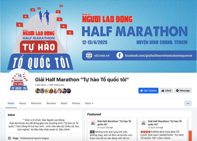 Cảnh báo fanpage giả mạo Giải Half Marathon "Tự hào Tổ quốc tôi"- Ảnh 1.