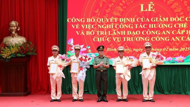 Bình Phước: 4 phó trưởng công an huyện tự nguyện xuống công tác tại xã, phường- Ảnh 1.