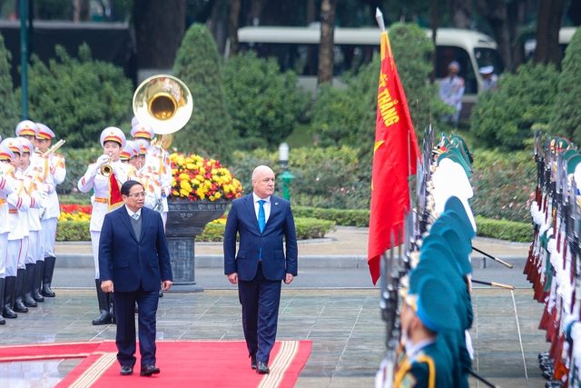 Thủ tướng Phạm Minh Chính chủ trì Lễ đón Thủ tướng New Zealand- Ảnh 8.