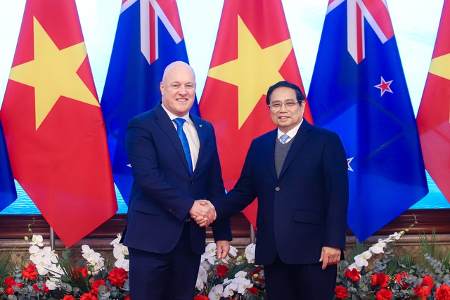 Thủ tướng Phạm Minh Chính chủ trì Lễ đón Thủ tướng New Zealand- Ảnh 10.