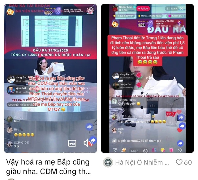 Cư dân mạng dậy sóng sau phiên livestream sao kê của Phạm Thoại- Ảnh 1.