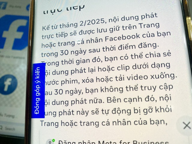 Facebook tự động gỡ video livestream sau 30 ngày, người dùng Việt Nam nói gì?