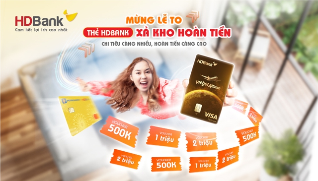 Đón đại lễ 50 năm thống nhất đất nước, HDBank hoàn tiền hơn 5 triệu đồng- Ảnh 2. Đón đại lễ 50 năm thống nhất đất nước, HDBank hoàn tiền hơn 5 triệu đồng- Ảnh 2.
