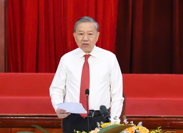 Phát biểu của Tổng Bí thư Tô Lâm tại buổi gặp mặt cán bộ lão thành cách mạng, người có công phía Nam- Ảnh 1.