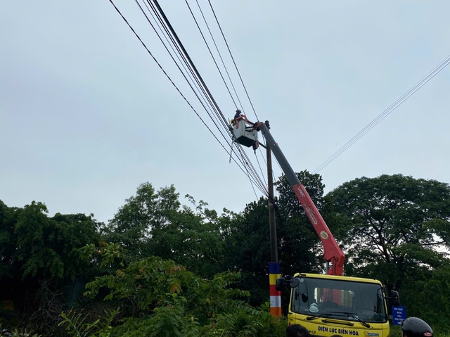 Đồng Nai: Đến trưa 10-5, sau ngập sâu, cây ngã, xe lật là tình trạng mất điện ở nhiều nơi - Ảnh 4. Đồng Nai: Đến trưa 10-5, sau ngập sâu, cây ngã, xe lật là tình trạng mất điện ở nhiều nơi - Ảnh 4.