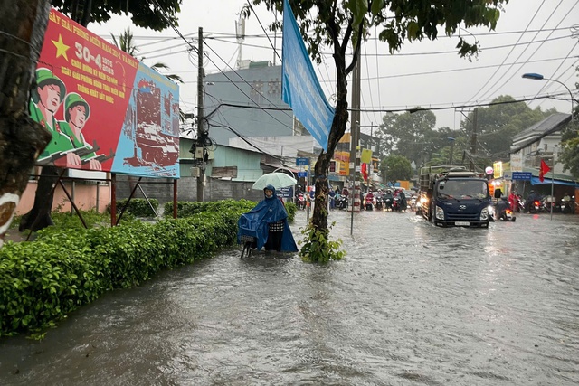 TP Thủ Đức: Mưa lớn kéo theo nhiều rác thải, có nơi bị phong tỏa - Ảnh 6.