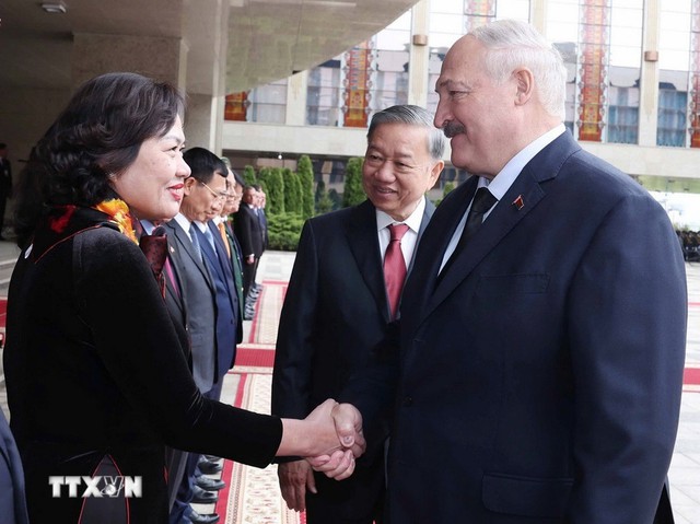 Lễ đón Tổng Bí thư Tô Lâm thăm cấp Nhà nước Cộng hòa Belarus - Ảnh 11.