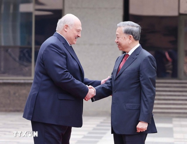 Lễ đón Tổng Bí thư Tô Lâm thăm cấp Nhà nước Cộng hòa Belarus - Ảnh 2.