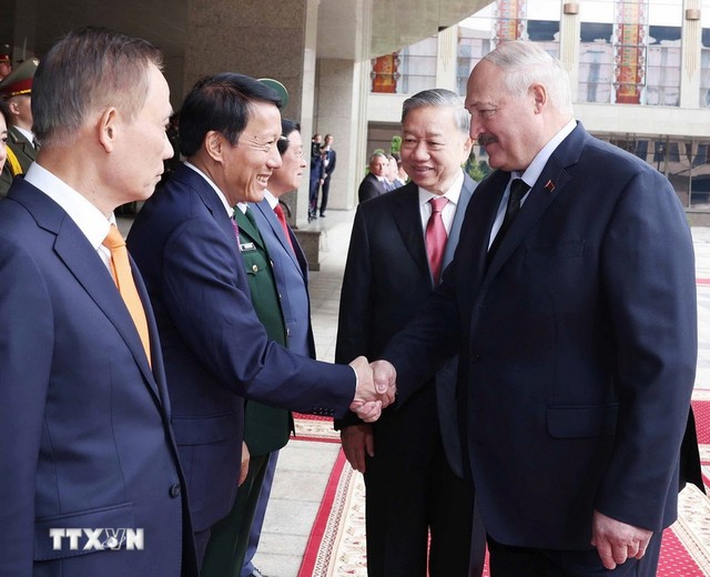 Lễ đón Tổng Bí thư Tô Lâm thăm cấp Nhà nước Cộng hòa Belarus - Ảnh 7.
