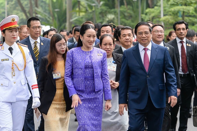 Thủ tướng Phạm Minh Chính chủ trì lễ đón Thủ tướng Thái Lan- Ảnh 9. Thủ tướng Phạm Minh Chính chủ trì lễ đón Thủ tướng Thái Lan- Ảnh 9.