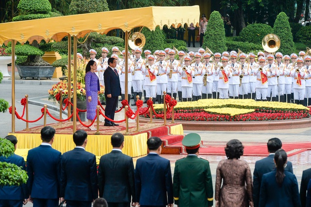 Thủ tướng Phạm Minh Chính chủ trì lễ đón Thủ tướng Thái Lan- Ảnh 6. Thủ tướng Phạm Minh Chính chủ trì lễ đón Thủ tướng Thái Lan- Ảnh 6.