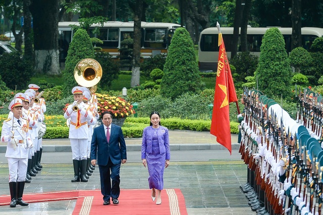 Thủ tướng Phạm Minh Chính chủ trì lễ đón Thủ tướng Thái Lan- Ảnh 1. Thủ tướng Phạm Minh Chính chủ trì lễ đón Thủ tướng Thái Lan- Ảnh 1.