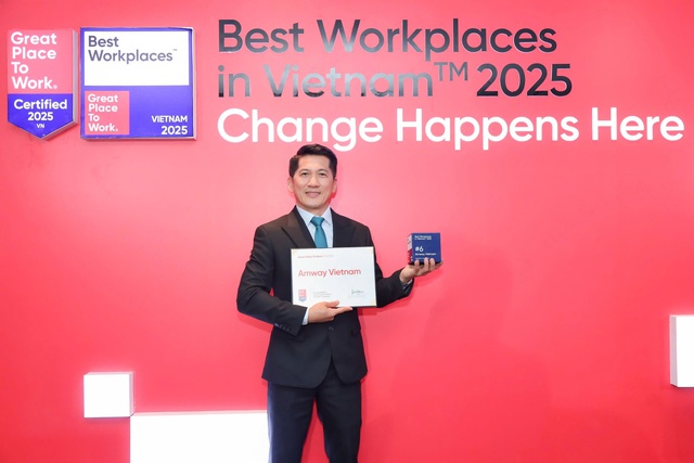 Amway Việt Nam vào Top 6 nơi làm việc xuất sắc hàng đầu Việt Nam 2025- Ảnh 1. Amway Việt Nam vào Top 6 nơi làm việc xuất sắc hàng đầu Việt Nam 2025- Ảnh 1.