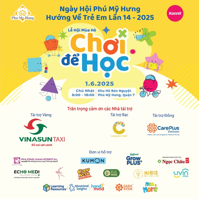 Ngày hội Phú Mỹ Hưng hướng về trẻ em lần thứ 14 - 2025: “Lễ hội mùa hè - Chơi để học”- Ảnh 1. Ngày hội Phú Mỹ Hưng hướng về trẻ em lần thứ 14 - 2025: “Lễ hội mùa hè - Chơi để học”- Ảnh 1.