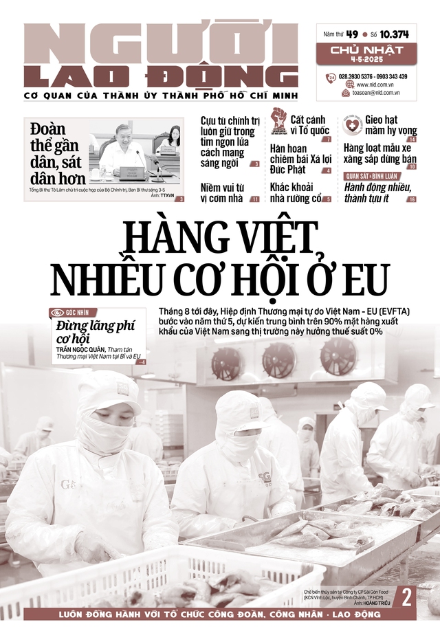 Báo in ngày 4-5: Hàng Việt nhiều cơ hội ở EU- Ảnh 1. Báo in ngày 4-5: Hàng Việt nhiều cơ hội ở EU- Ảnh 1.