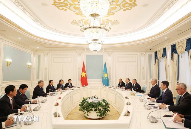 Lễ đón Tổng Bí thư Tô Lâm và Phu nhân thăm cấp Nhà nước Kazakhstan - Ảnh 9.