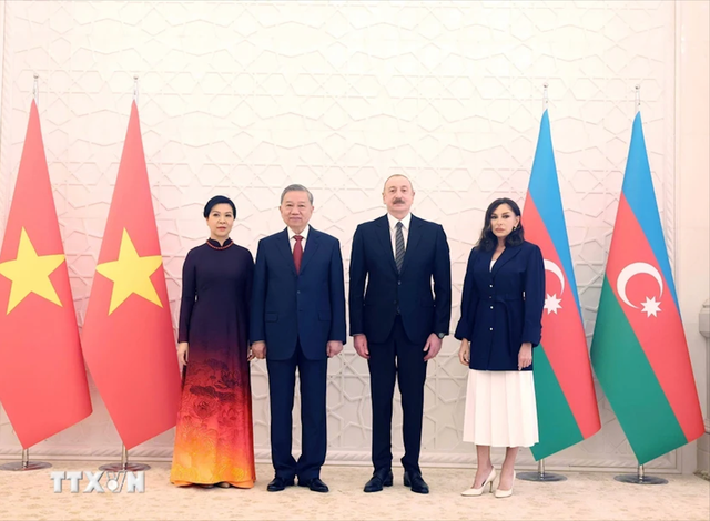 Lễ đón Tổng Bí thư Tô Lâm và Phu nhân thăm cấp Nhà nước Azerbaijan- Ảnh 1. Lễ đón Tổng Bí thư Tô Lâm và Phu nhân thăm cấp Nhà nước Azerbaijan- Ảnh 1.