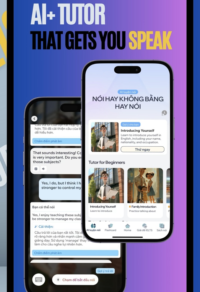 Ứng dụng học tiếng Anh tích hợp AI do startup Việt phát triển - Ảnh 1.