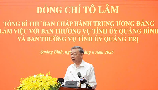 Tổng Bí thư Tô Lâm làm việc với Ban Thường vụ Tỉnh ủy Quảng Trị, Quảng Bình- Ảnh 2. Tổng Bí thư Tô Lâm làm việc với Ban Thường vụ Tỉnh ủy Quảng Trị, Quảng Bình- Ảnh 2.