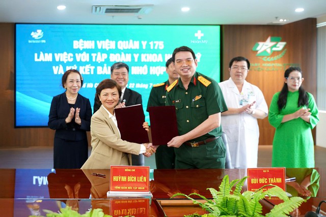 Tập đoàn y khoa Hoàn Mỹ và Bệnh viện Quân y 175 ký kết - Ảnh 1.