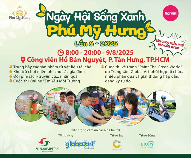Phú Mỹ Hưng tổ chức Ngày hội Sống Xanh lần 8 - 2025- Ảnh 1. Phú Mỹ Hưng tổ chức Ngày hội Sống Xanh lần 8 - 2025- Ảnh 1.