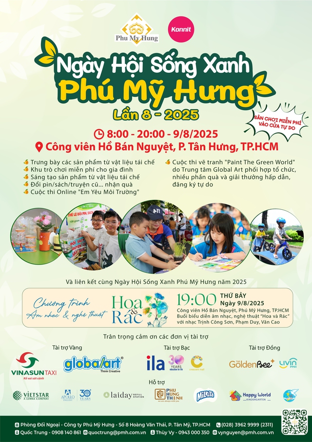 Ngày hội sống xanh Phú Mỹ Hưng: Câu chuyện Hoa và Rác- Ảnh 1. Ngày hội sống xanh Phú Mỹ Hưng: Câu chuyện Hoa và Rác- Ảnh 1.