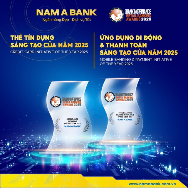 Nam A Bank nhận cú đúp giải thưởng quốc tế- Ảnh 2. Nam A Bank nhận cú đúp giải thưởng quốc tế- Ảnh 2.