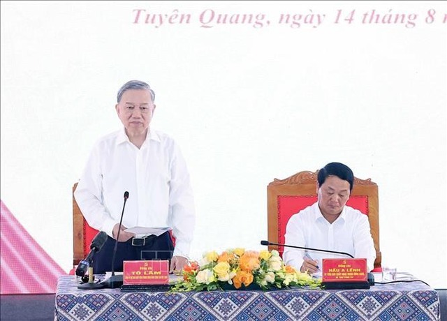 Tổng Bí thư Tô Lâm: Xây dựng Đảng và hệ thống chính trị vững mạnh tại Tuyên Quang - Ảnh 1. Tổng Bí thư Tô Lâm: Xây dựng Đảng và hệ thống chính trị vững mạnh tại Tuyên Quang - Ảnh 1.