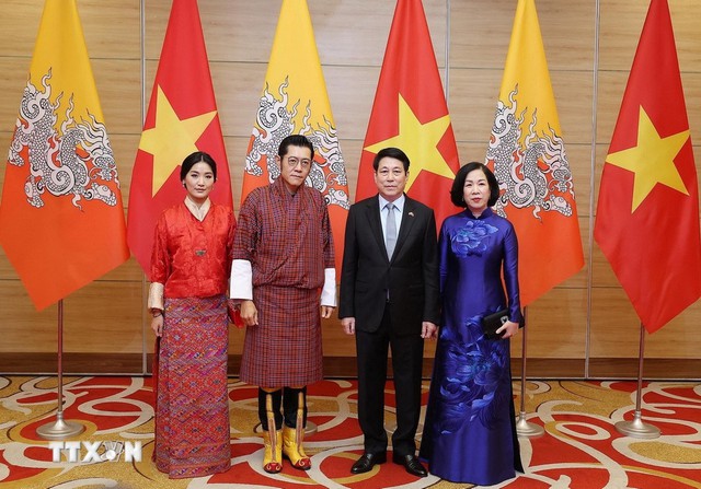 Chủ tịch nước Lương Cường chủ trì chiêu đãi cấp nhà nước Quốc vương Bhutan - Ảnh 3.