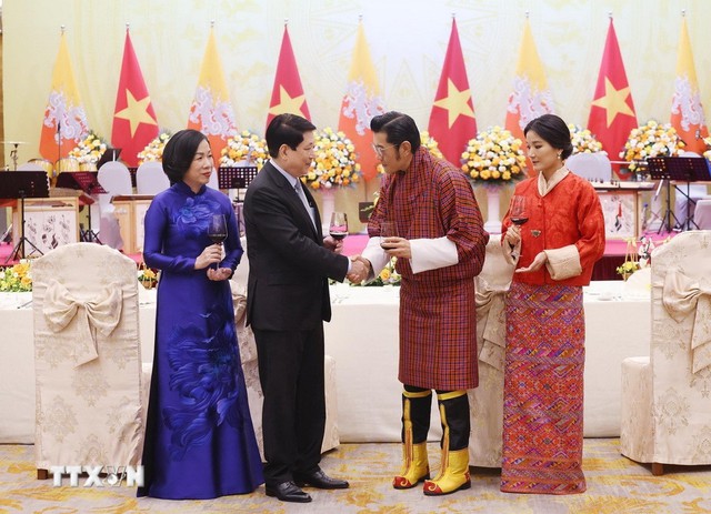Chủ tịch nước Lương Cường chủ trì chiêu đãi cấp nhà nước Quốc vương Bhutan - Ảnh 8.