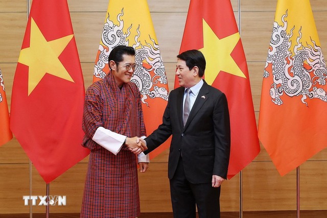 Chủ tịch nước Lương Cường chủ trì chiêu đãi cấp nhà nước Quốc vương Bhutan - Ảnh 2.