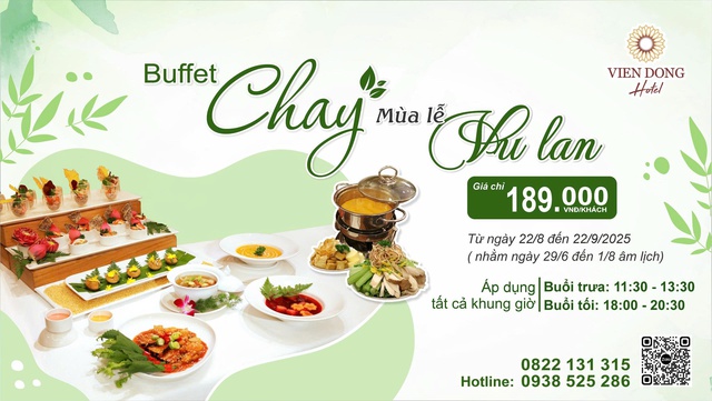 Buffet chay khách sạn Viễn Đông ưu đãi ngập tràn trong mùa Vu Lan - Ảnh 1.
