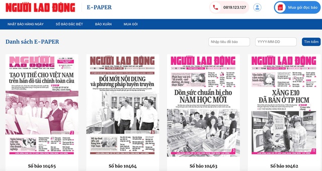 Báo Người Lao Động ra mắt phiên bản E-Paper - Ảnh 1.