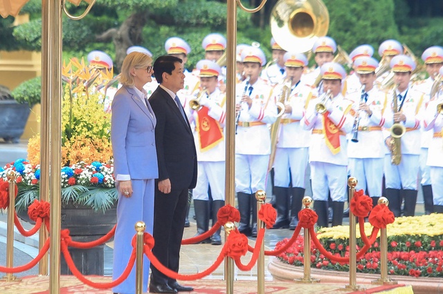 Chủ tịch nước Lương Cường chủ trì lễ đón cấp Nhà nước Toàn quyền Úc- Ảnh 7. Chủ tịch nước Lương Cường chủ trì lễ đón cấp Nhà nước Toàn quyền Úc- Ảnh 7.