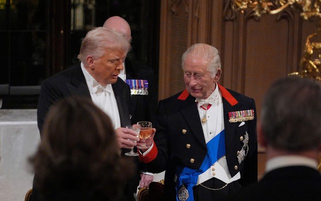 Ông Donald Trump khiến khách mời tham dự quốc yến tại lâu đài Windsor bật cười - Ảnh 2.