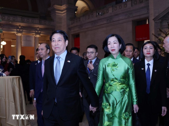 Chủ tịch nước Lương Cường chủ trì chiêu đãi kỷ niệm 80 năm Quốc khánh Việt Nam tại Mỹ - Ảnh 3.