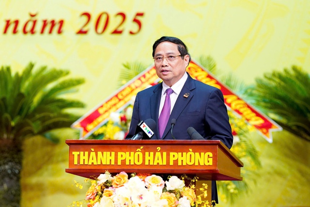 Thủ tướng Phạm Minh Chính dự Đại hội Đảng bộ TP Hải Phòng- Ảnh 4. Thủ tướng Phạm Minh Chính dự Đại hội Đảng bộ TP Hải Phòng- Ảnh 4.