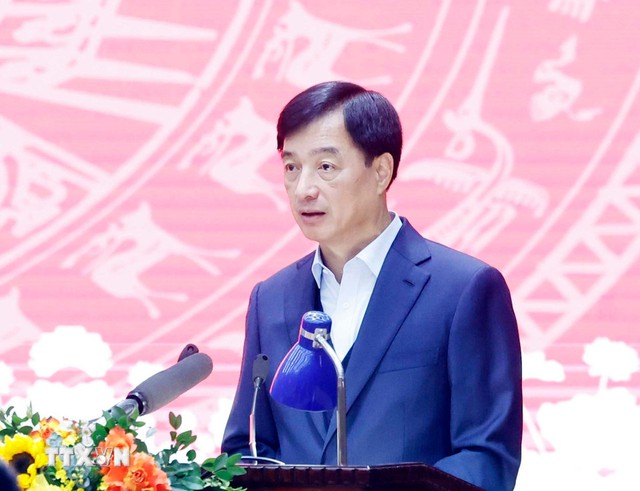 Những h&igrave;nh ảnh Tổng B&iacute; thư T&ocirc; L&acirc;m l&agrave;m việc với Ban Thường vụ Th&agrave;nh ủy H&agrave; Nội về tầm nh&igrave;n 100 năm - Ảnh 6.