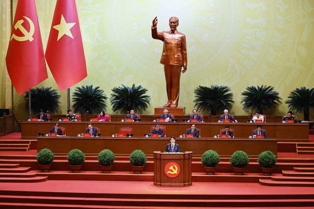 Chủ tịch nước Lương Cường trình bày diễn văn khai mạc Đại hội XIV của Đảng - Ảnh 1.