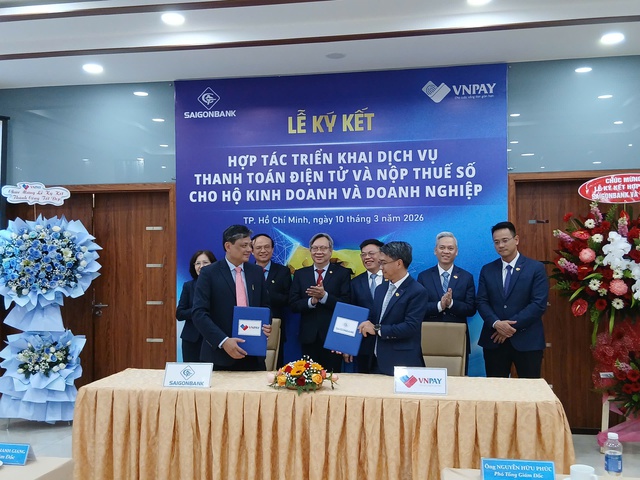 SAIGONBANK và VNPAY ra mắt dịch vụ thanh toán điện tử và nộp thuế số - Ảnh 1.