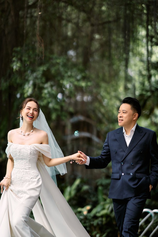 Đinh Ngọc Diệp đẹp lung linh hóa cô dâu bên Victor Vũ - Ảnh 5.