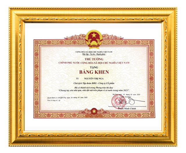 Madame Chủ tịch và Tập đoàn BRG vinh dự được trao tặng Bằng khen của Thủ tướng Chính phủ - Ảnh 1.