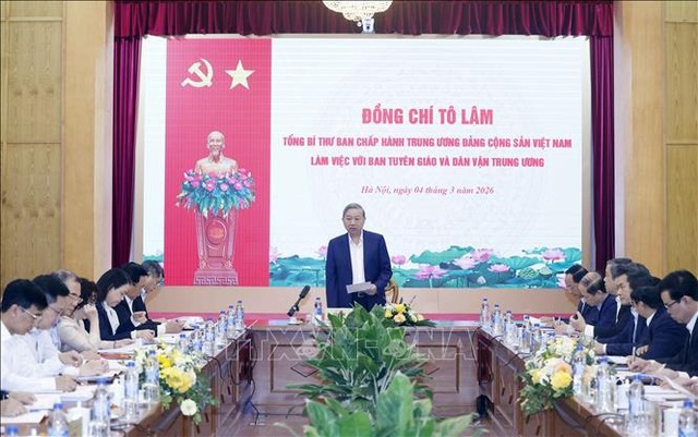 Tổng Bí thư Tô Lâm: Kết quả công tác tư tưởng phải là tiêu chí đánh giá, xếp loại, xem xét cán bộ - Ảnh 1.