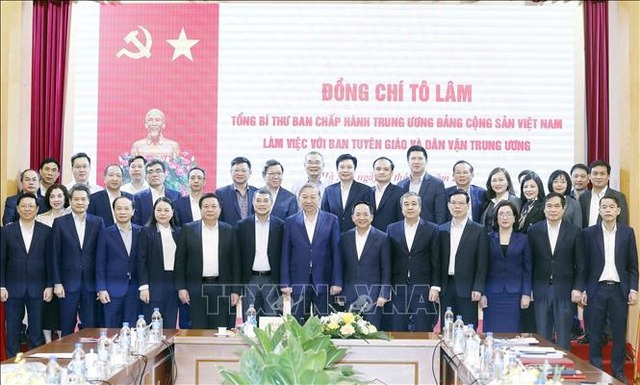 Tổng Bí thư Tô Lâm: Kết quả công tác tư tưởng phải là tiêu chí đánh giá, xếp loại, xem xét cán bộ - Ảnh 5.