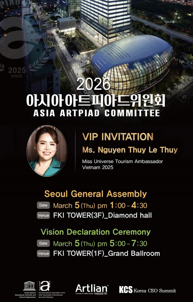 Doanh nhân Lê Thùy dự sự kiện của Ủy ban ArtPiad Châu Á tại Seoul - Ảnh 1.