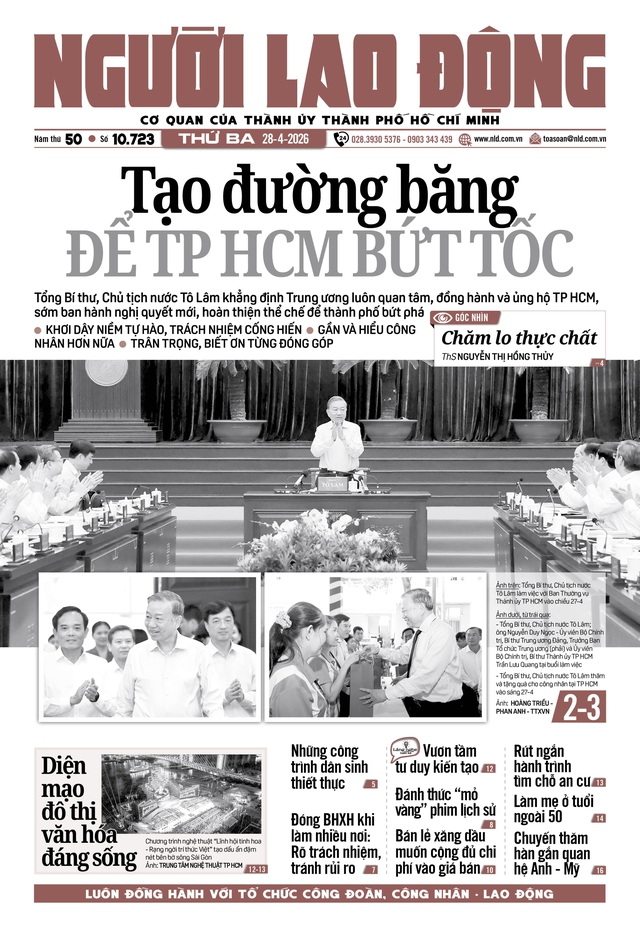 Báo in ngày 28-4: Quyết định cân não của lao động trẻ - Ảnh 1.