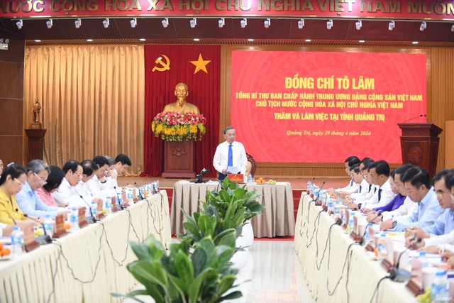 Tổng Bí thư, Chủ tịch nước Tô Lâm: Quảng Trị cần tái định vị không gian phát triển - Ảnh 1. Tổng Bí thư, Chủ tịch nước Tô Lâm: Quảng Trị cần tái định vị không gian phát triển - Ảnh 1.